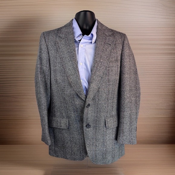 Britches Georgetown Other - Vintage 1960s Blazer Sport Coat Donegal Tweed Wool Jacket 40R Ivy Salt & Pepper